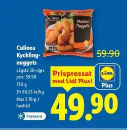 Lidl Culinea Kycklingnuggets erbjuda