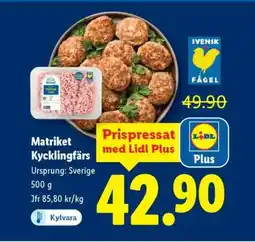 Lidl Matriket Kycklingfärs erbjuda