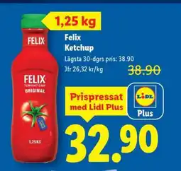 Lidl Felix ketchup erbjuda