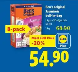 Lidl Ben’s Original Jasminris boil-in-bag erbjuda