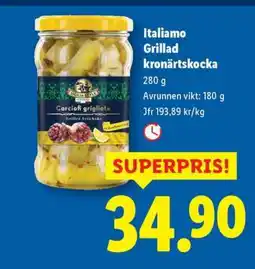 Lidl Italiamo Grillad kronärtskocka erbjuda