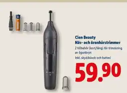 Lidl CIEN BEAUTY Näs- och öronhårstrimmer erbjuda