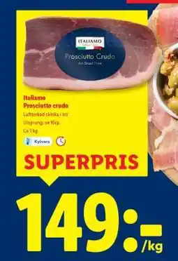 Lidl Italiamo Prosciutto Crudo erbjuda