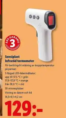 Lidl Sensiplast Infraröd termometer erbjuda