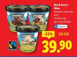 Lidl Ben & Jerry’s glass erbjuda