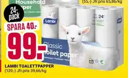 ÖoB LAMBI TOALETTPAPPER erbjuda