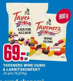 ÖoB TAVENERS WINE GUMS & LAKRITSKONFEKT erbjuda