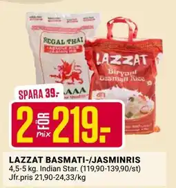 ÖoB LAZZAT BASMATI-/JASMINRIS erbjuda