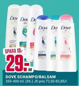 ÖoB DOVE SCHAMPO/BALSAM erbjuda