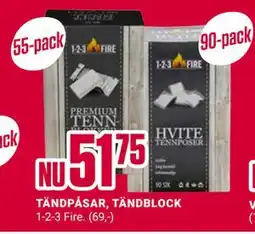 ÖoB TÄNDPÅSAR, TÄNDBLOCK erbjuda