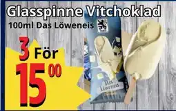 Supergrossen Glasspinne Vitchoklad erbjuda