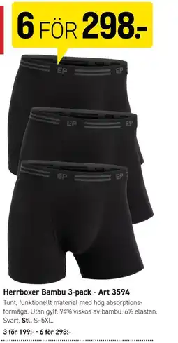 Engelsons Herrboxer Bambu 3-pack - Art 3594 erbjuda
