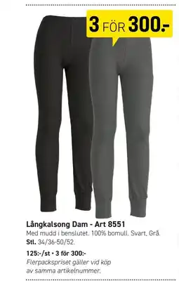 Engelsons Långkalsong Dam - Art 8551 erbjuda