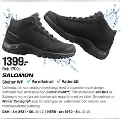 Engelsons SALOMON Shelter WP ,Varmfodrad ,Vattentät erbjuda