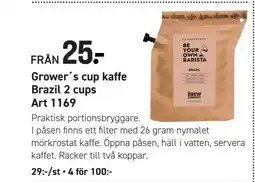 Engelsons Grower's cup kaffe Brazil 2 cups Art 1169 erbjuda