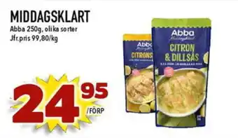 Matdax Abba Middagsklart erbjuda