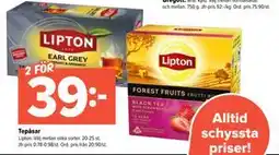 Coop Extra Tepåsar erbjuda