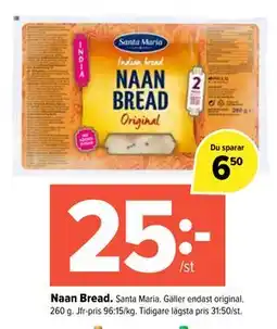 Coop Extra Naan Bread erbjuda