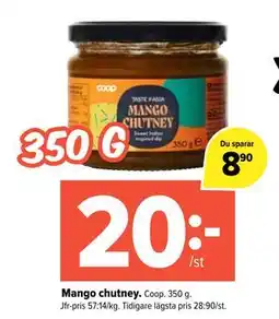 Coop Extra Mango chutney erbjuda