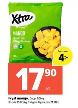 Coop Extra Fryst mango erbjuda