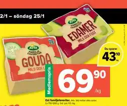 Coop Extra Ost familjefavoriter., Medlemspris erbjuda