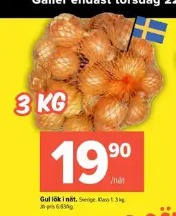 Coop Extra Gul lök i nät erbjuda