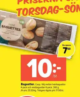 Coop Extra Baguetter erbjuda