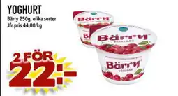 Din Mat Bärry Yoghurt erbjuda