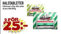 Din Mat Fisherman's Halstabletter erbjuda