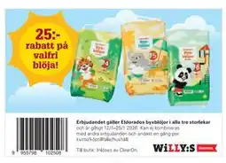 Willys Hemma Eldorados byxblöjor erbjuda