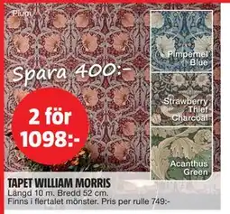Bauhaus TAPET WILLIAM MORRIS erbjuda