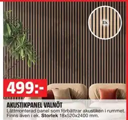 Bauhaus AKUSTIKPANEL VALNÖT erbjuda