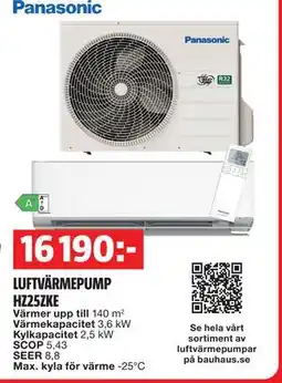 Bauhaus LUFTVÄRMEPUMP HZ25ZKE erbjuda