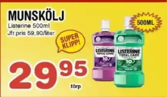 Nya Pulsen Listerine Munskölj erbjuda