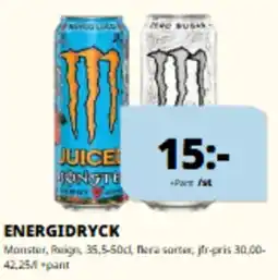 Tempo Monster Energidryck erbjuda