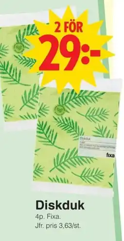 Matöppet Fixa Diskduk erbjuda