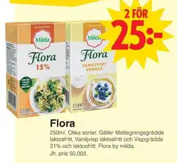 Matöppet Flora erbjuda