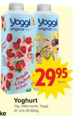 Matöppet Yoggi Yoghurt erbjuda