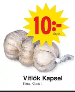 Matöppet Vitlök Kapsel erbjuda