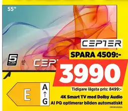 Power CEPTER 4K Smart TV med Dolby Audio CR55EU6002A erbjuda