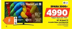Power LG 50" 4K Smart TV SONANO81A6A erbjuda