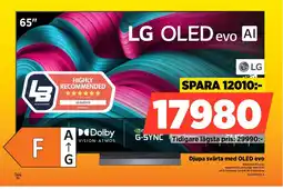 Power LG Djupa svärta med OLED evo OLED65C54LA erbjuda