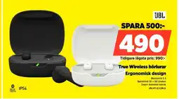 Power JBL True Wireless hörlurar JBLVFLEX2BLK erbjuda