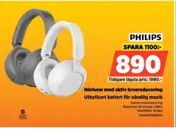 Power PHILIPS Hörlurar med aktiv brusreducering TAH8000EBKOO erbjuda