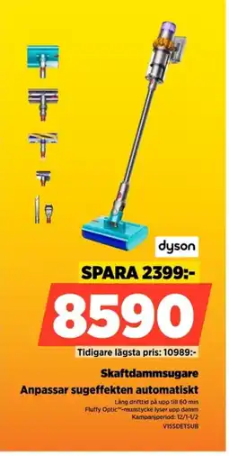 Power Dyson Skaftdammsugare VISSDETSUB erbjuda