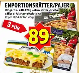 Matvärlden Tensta ENPORTIONSRÄTTER/PAJER erbjuda