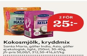 Hemköp Santa Maria Kryddmix erbjuda