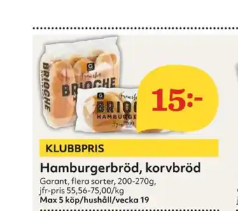 Hemköp Garant Korvbröd erbjuda