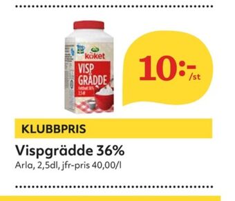 Hemköp Arla Köket Vispgrädde erbjuda