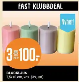 ÖoB Blockljus erbjuda